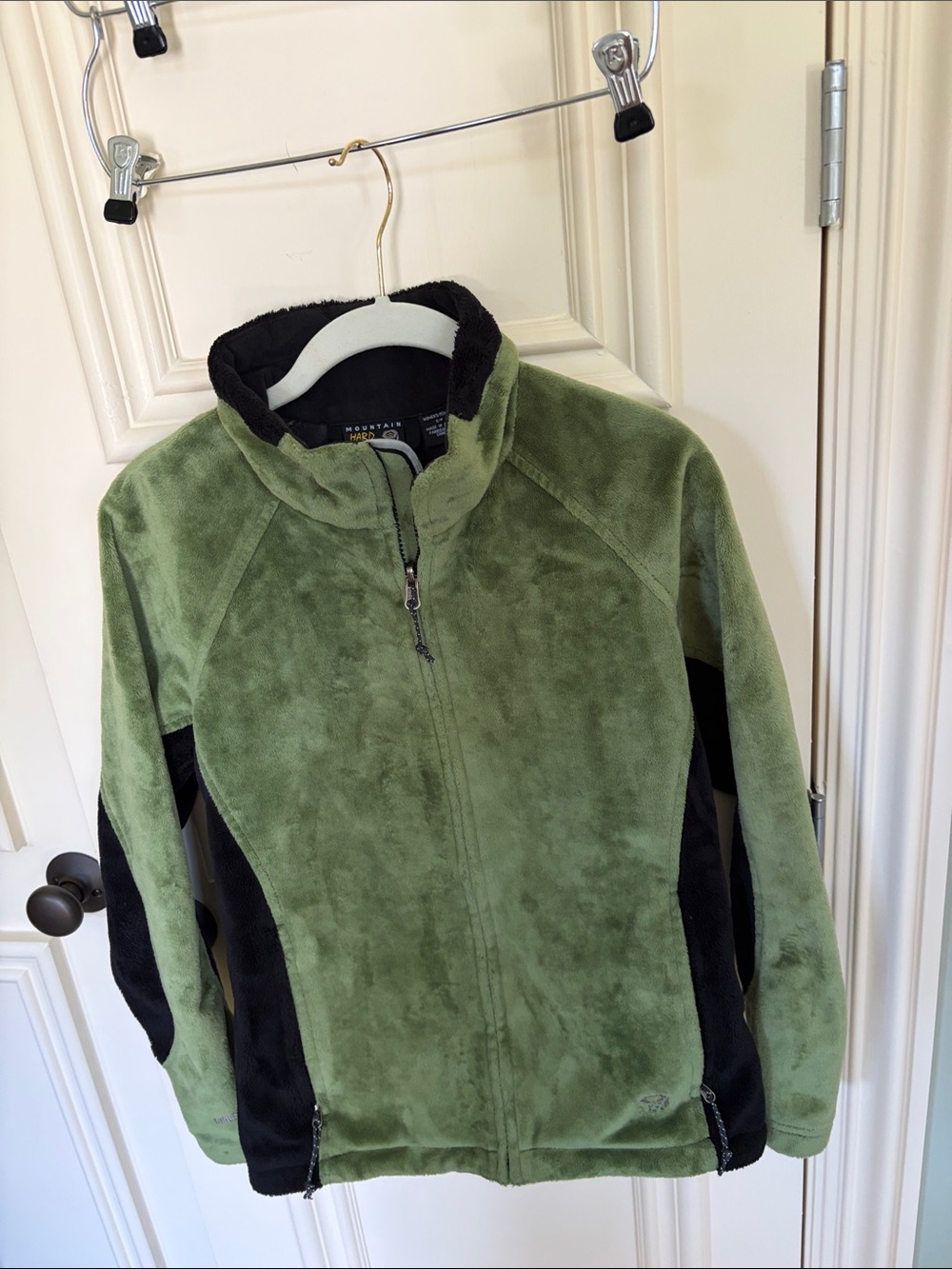 Mountain Hard Wear Green Fleece Jacket with Black Panels - Women's